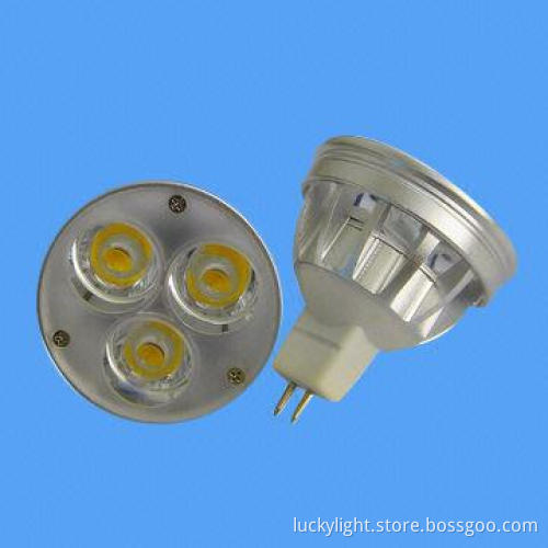 MR16 LED Bulb with 12/24V DC Voltages, 3W Power Consumption